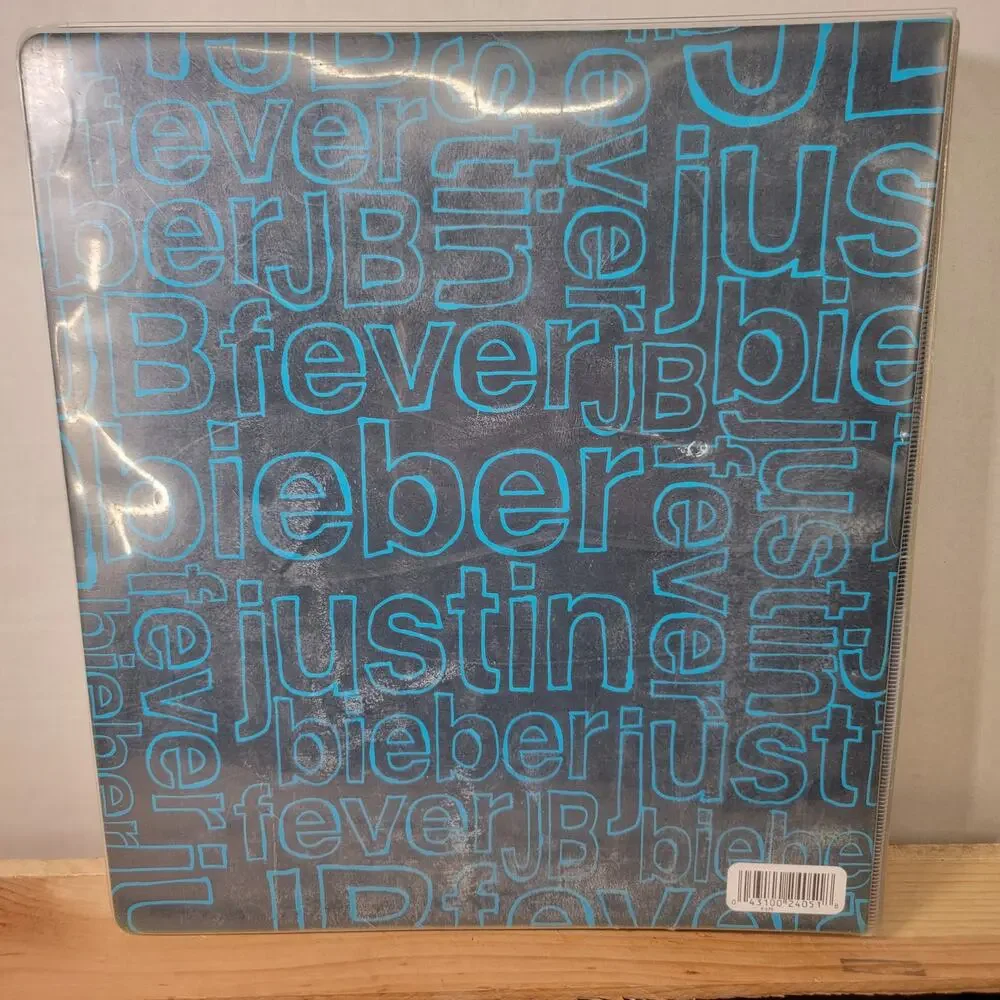 Justin Bieber Blue Binder w/ Dividers & Journal